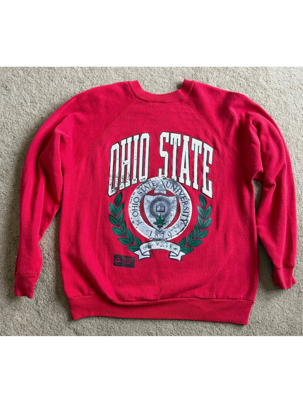 Vintage Ohio State Buckeyes Crewneck 80s Sweatshirt 2 Sided Made in USA Large